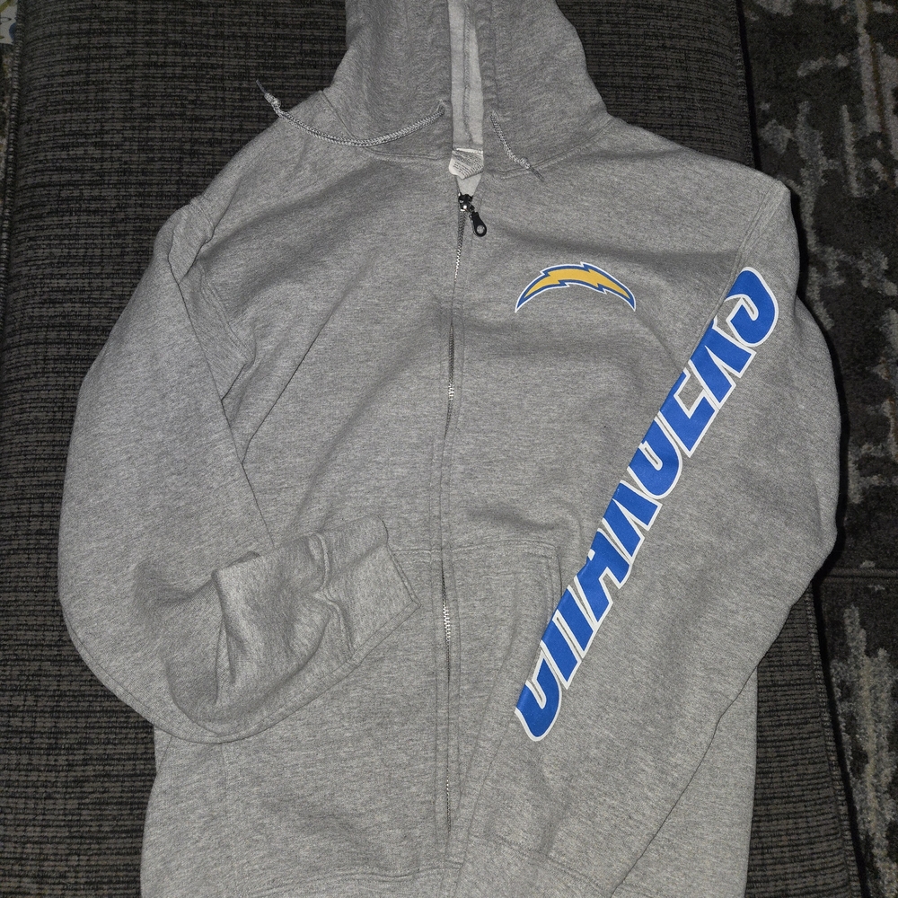 Junk Food Clothing Light Gray Zip-Up Hoodie